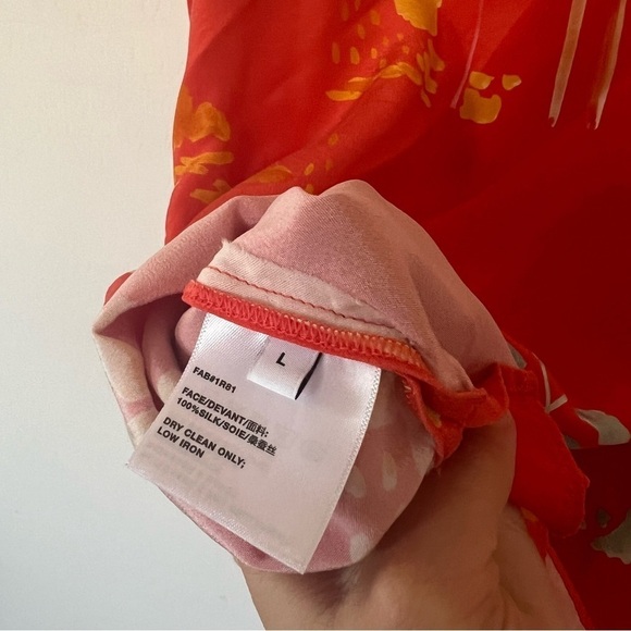 Lafayette 148 New York RIGBY BLOUSE IN OASIS PRINT SILK + Linen Shorts Set - Picture 10 of 13